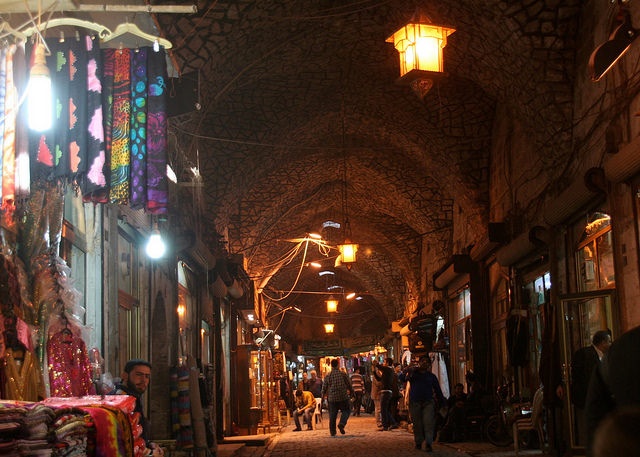 Aleppo Souk at night, Lucy Caldicott