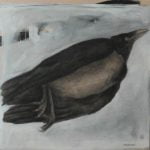 Painting of a crow