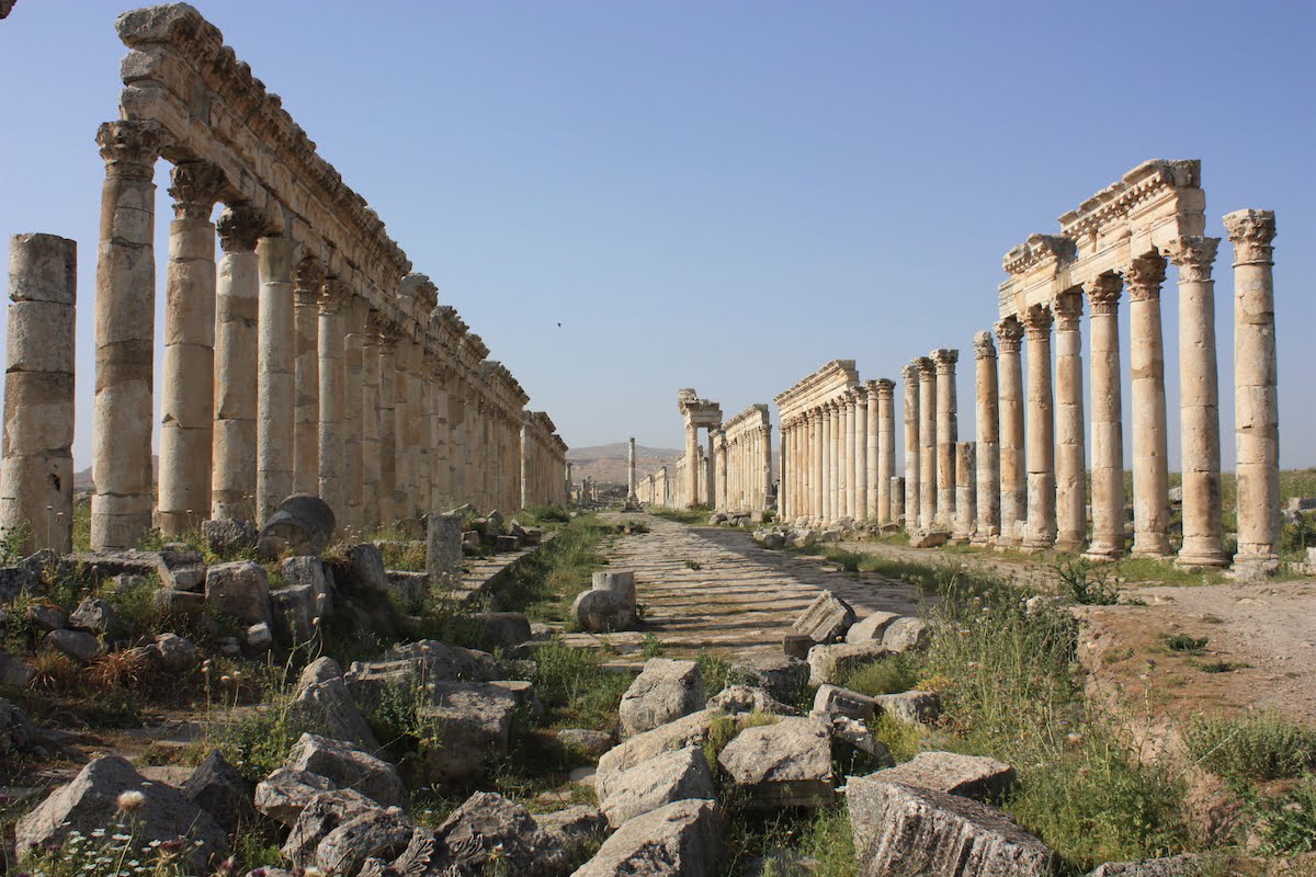Roman ruins of Syrian city of Apamea