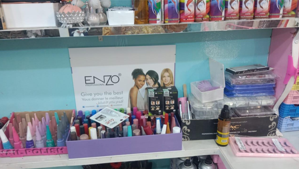 Beauty products at Safaa’s Salon for Ladies
